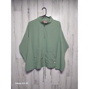Gerry Jacket Women's XL Green Windbreaker 1/4 Zip Dry Active Hiking Outdoor